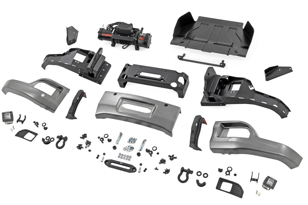 Chevrolet Silverado 1500 FXS Bumper - Front - Rough Country - 12000S - GXD Sterling Grey Metallic - '23-'26